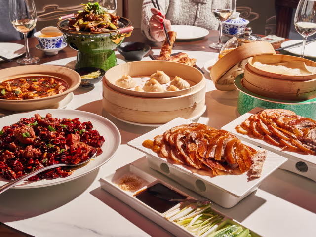 Z & Y Peking Duck dishes ready for a shared meal